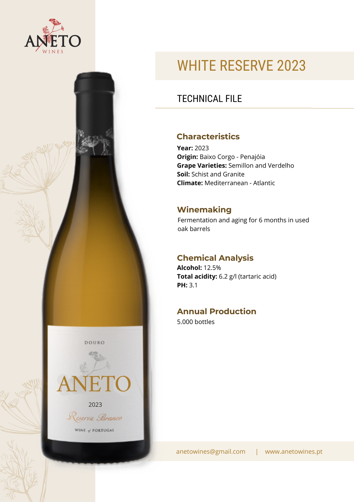 Aneto Reserva Branco 2023